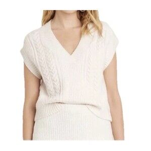 Universal Thread Med Oversized Cream Cable Knit Sweater Heritage Preppy Academia